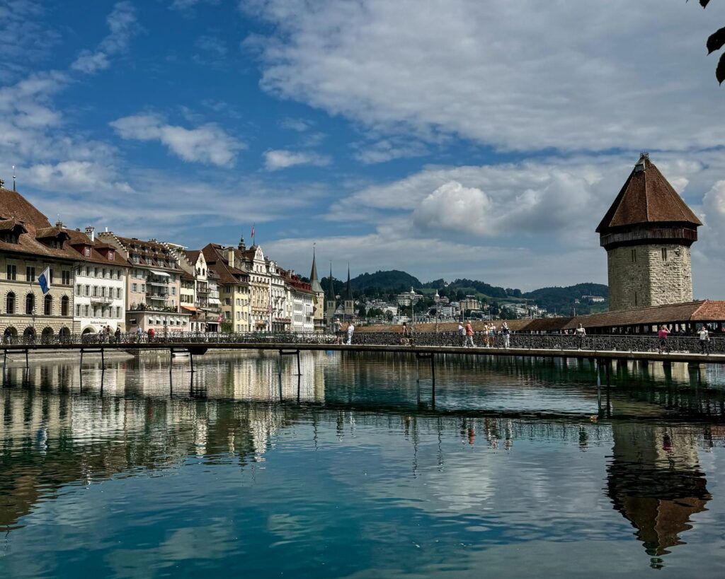 chaple bridge, lucerne by day