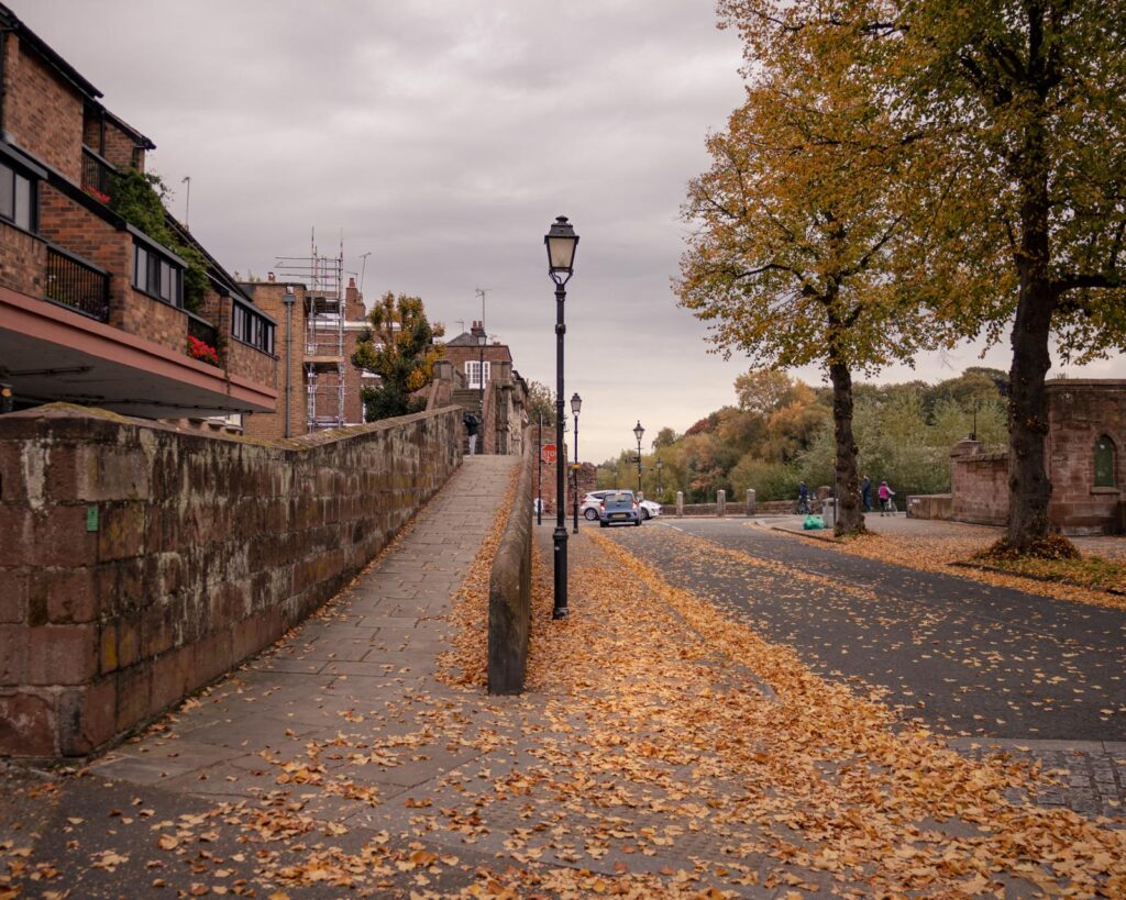 chester — autumn city walls